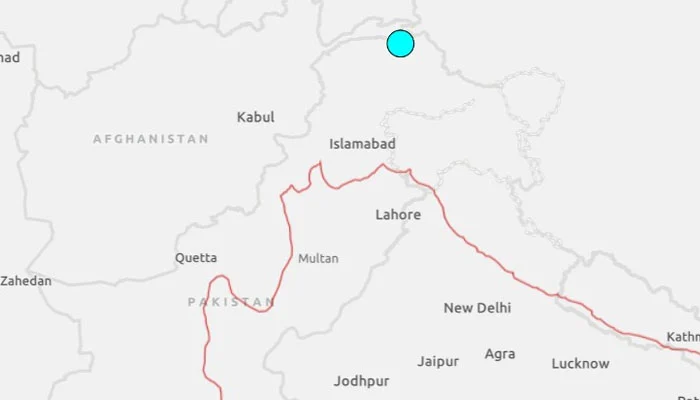 An image showing the epicentre of earthquake along with the tectonic faultline on January 19, 2026. — USGS website
